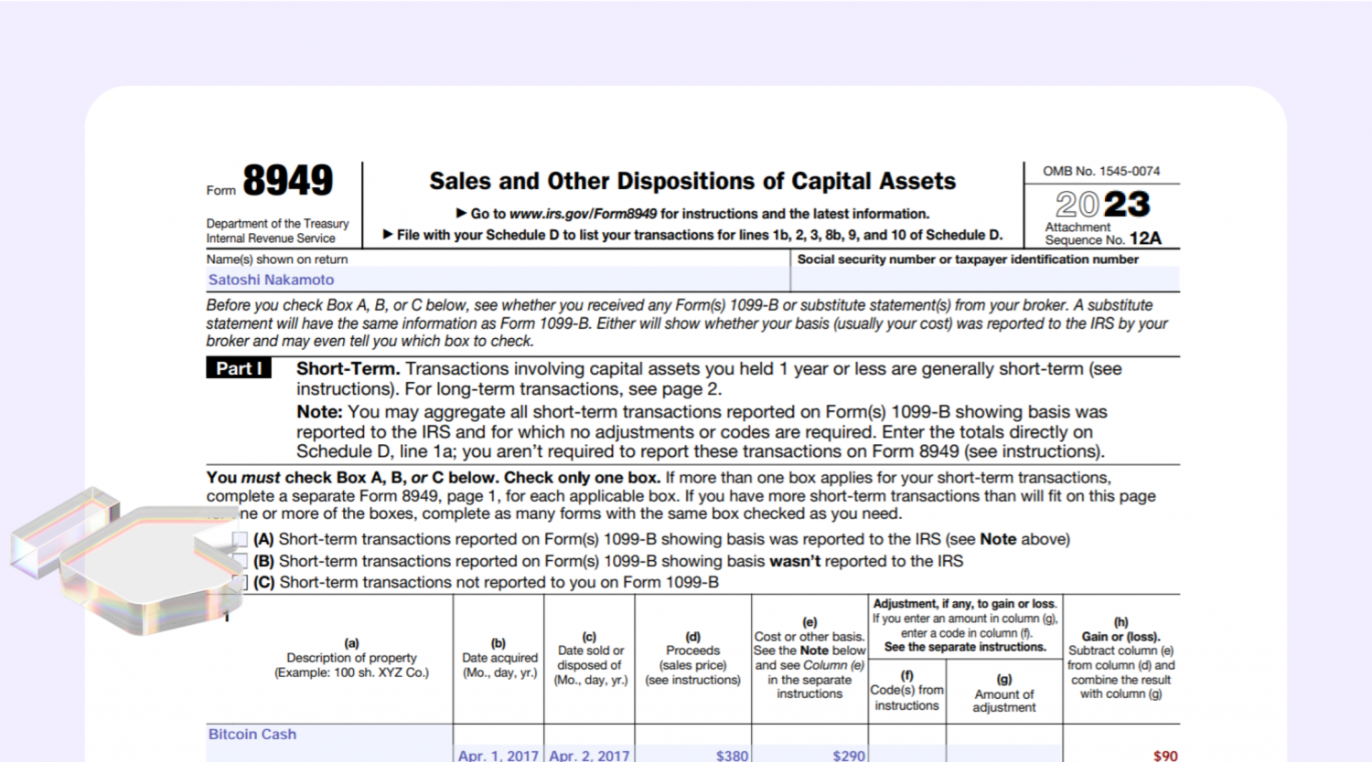 tax reporting form for crypto